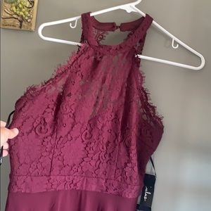 Beautiful wine dress with lace details